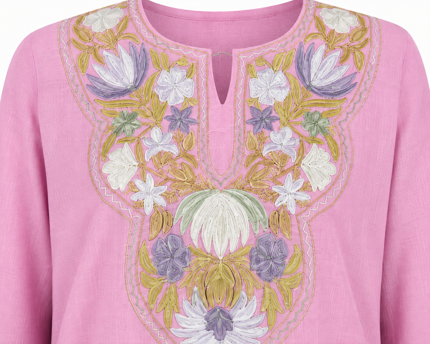 Kashmir Aari cotton Co-Ord Set | Vintage Pink